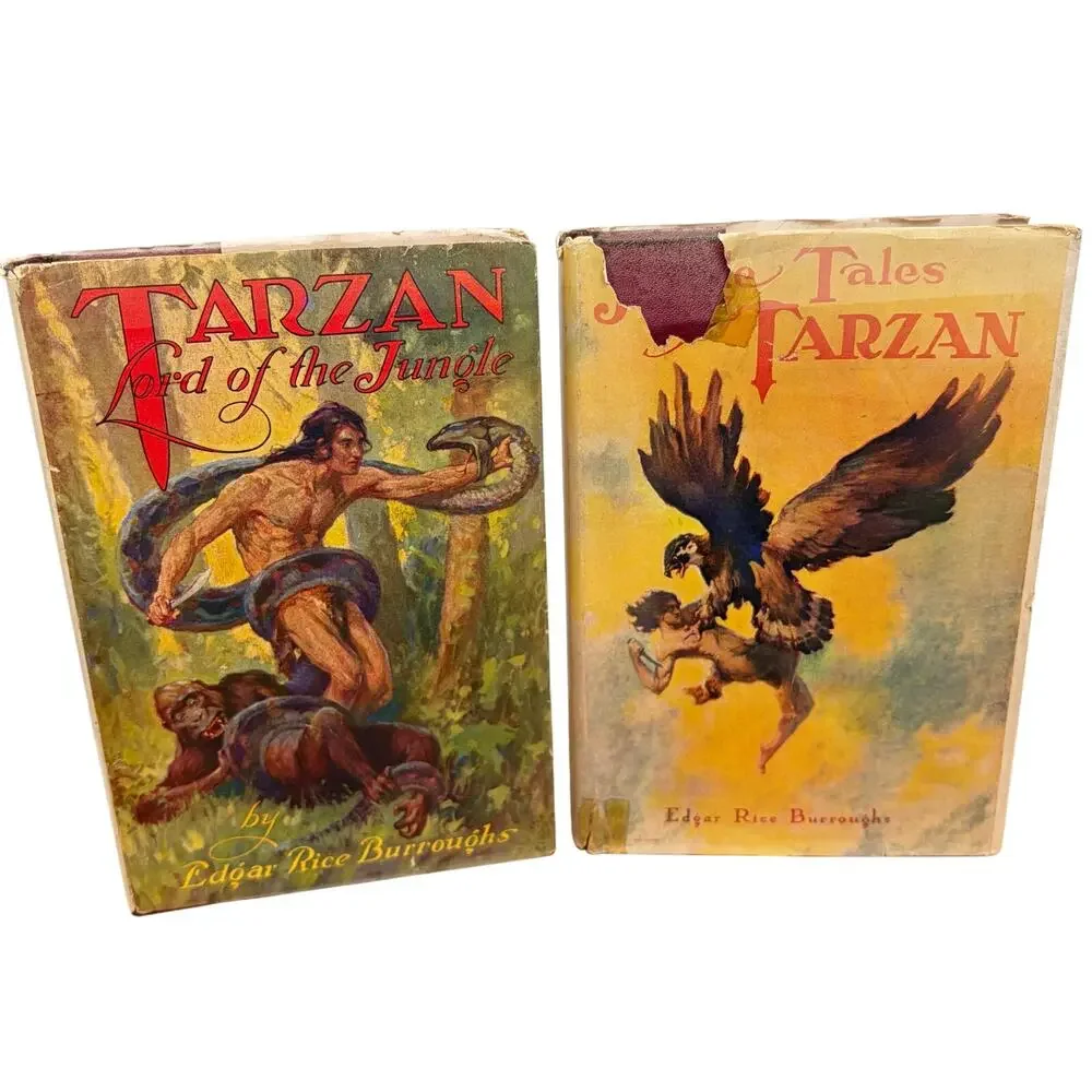 1919 Jungle Tales of Tarzan and 1928 Tarzan, Lord of the Jungle Book Bundle